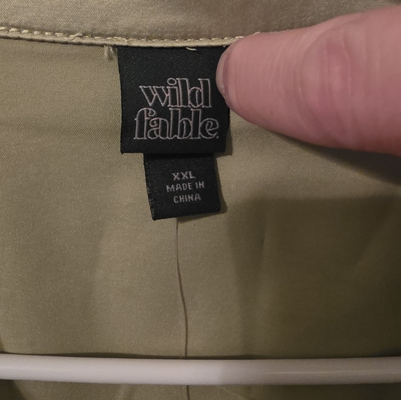 Women's Bell Long Sleeves Button Down Shiny Sage Gree Top Wild Fable XXL - Picture 6 of 14